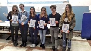Gli alunni del Liceo Classico Vescovile partecipanti al Certamen