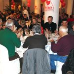 Festa Fratres Bagnone: uno dei tavoli durante la cena conviviale