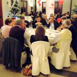 Festa Fratres Bagnone: uno dei tavoli durante la cena conviviale