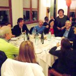 Festa Fratres Bagnone: uno dei tavoli durante la cena conviviale
