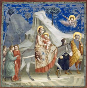 Giotto: Fuga in Egitto. Cappella degli Scrovegni, Padova.