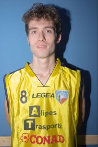 Il play della Pontremolese Basket Nicolò Laporini