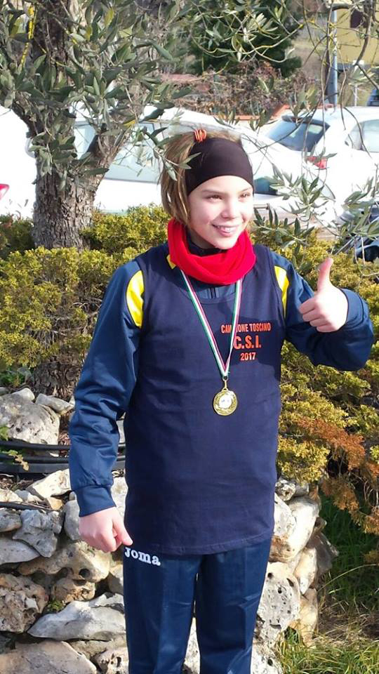 Melissa Sarti della Pol. Pontremolese campionessa regionale CSI 2017 di corsa campestre