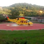 La piazzola dell'elisoccorso all'ospedale di Pontremoli