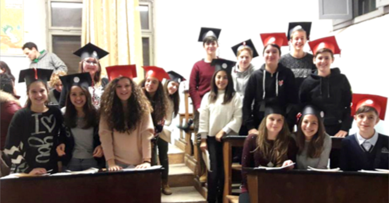 Il Liceo Vescovile di Pontremoli by night