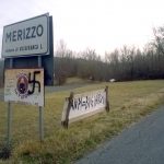 Le scritte nazifasciste apparse a Merizzo