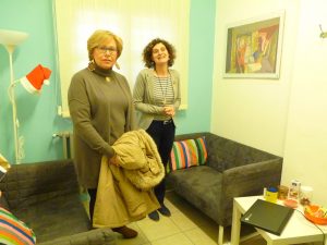 L'interno della nuova stanza dei colloqui