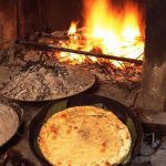 Una torta d'erbi realizzata nei testi di ghisa