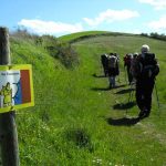 Il passaggio di alcuni pellegrini lungo la via Francigena