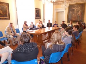 Un momento della presentazione del progetto "Un borgo da sfogliare"