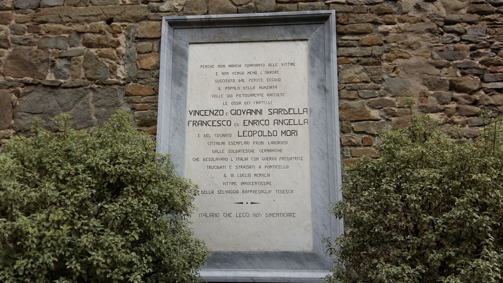 Filattiera: ricordo delle vittime  di  Ponticello