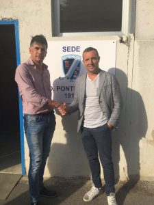Il presidente Miki Filippelli con il nuovo allenatore della Pontremolese Massimo Plicanti