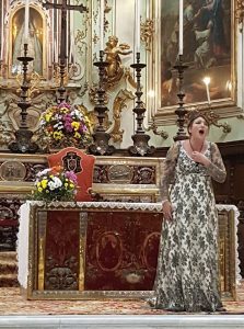 Un momento dell'esibizione di Chiara Angella