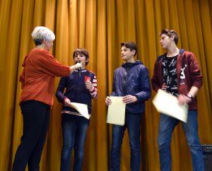 Giulio Catella, Leonardo Martino e Tommaso Adotti: i tra ragazzi autori del racconto giunto secondo