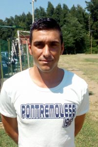 Luca Ceccarelli, l’attaccante della Pontremolese che ha siglato il gol della vittoria contro il Lammari