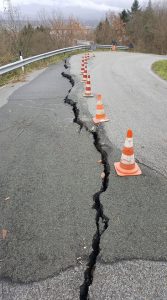 I danni sulla SP 20 per Tassonarla