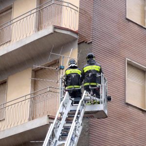 L'intervento dei Vigili