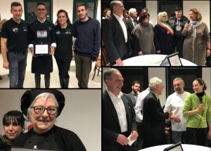 Collage di foto con le premiazioni del concorso culinario