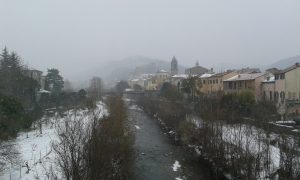 Pontremoli: un momento della nevicata del primo marzo