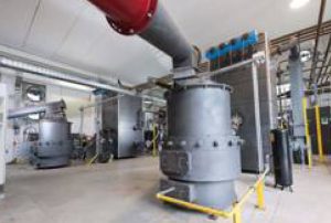 Impianto di Mulazzo: i due gassificatori e i filtri delle due linee in parallelo da 125 kW.