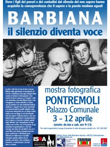 La locandina della mostra fotografica dedicata a don Milani