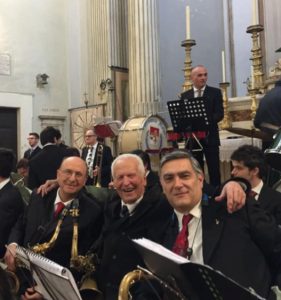 I sax tenori della filarmonica Santa Cecilia di Casola