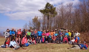 Foto di gruppo dell'Associazione Mangia Trekking