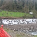 I lavori in corso al torrente Osca a Tresana