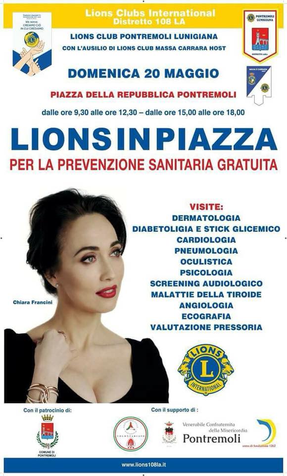 I Lions in piazza a Pontremoli per promuovere la prevenzione I Lions in piazza a Pontremoli per promuovere la prevenzione