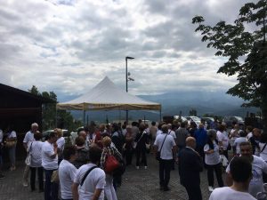 Un momento della manifestazione dell'AFA al parco del Gaggio a Podenzana