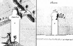 Disegni di Matteo Vinzoni del 1752 relativi all'area archeologica di Luni