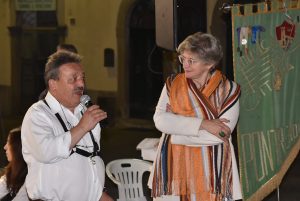 Il presidente della Musica Cittadina, Elio Poli, con il sindaco, Lucia Baracchini