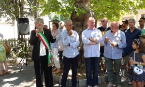 Un momento dell'iniziativa con, da sinistra, il sindaco Lucia Baracchini, l'onorevole Cosimo Ferri, Massimi Lecchini e Silvano Argenti