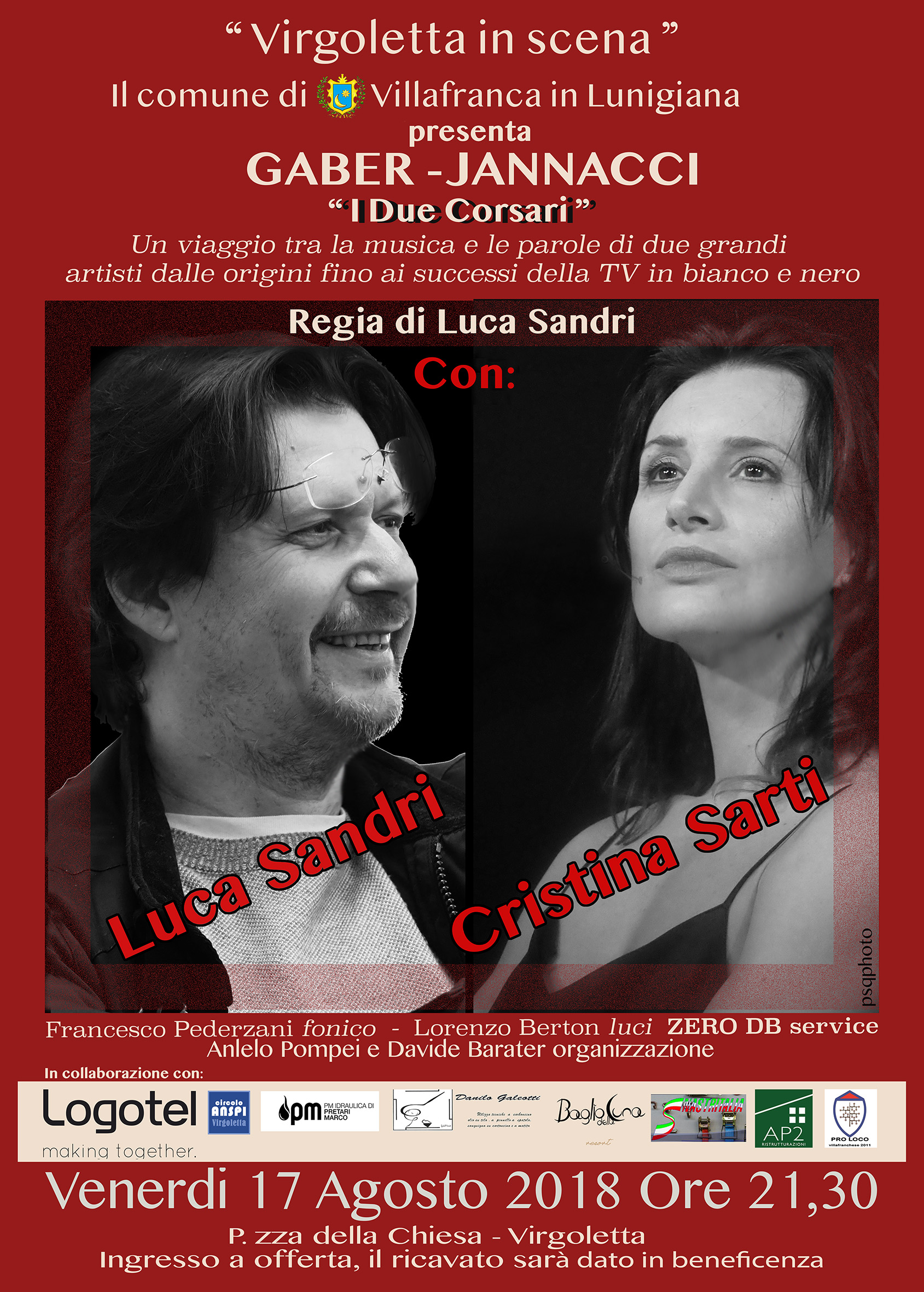 Cristina Sarti in scena a Virgoletta