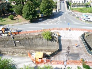 Vista dall'alto dei lavori