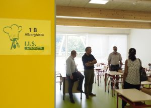 Un'aula del nuovo istituto alberghiero (foto Massimo Pasquali)