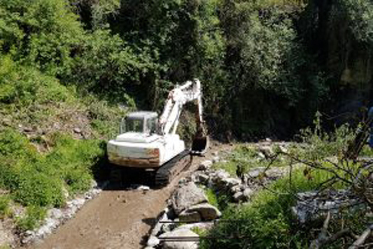 Comano: terminati i lavori al canale di Ardenasso Comano: terminati i lavori al canale di Ardenasso