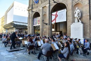 Un momento del concerto della Musica Cittadina Pontremoli a Parma