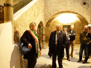 Un momento dell'inaugurazione con, da sinistra, il sindaco Lucia Baracchini ed il presidente di ERP S.p.A Luca Panfietti