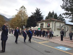 Un momento delle celebrazioni ad Aulla per la Festa delle Forze Armate e dell’Unità Nazionale