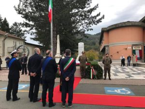 Un momento delle celebrazioni ad Aulla per la Festa delle Forze Armate e dell’Unità Nazionale