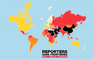 La mappa della libertà di stampa nel mondo nel 2018 secondo "Reporters Sans Frontieres"