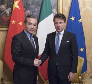 L’incontro del 25 gennaio scorso a Roma tra il Presidente del Consiglio, Giuseppe Conte, e il Ministro degli Esteri della Repubblica Popolare Cinese, Wang Yi.