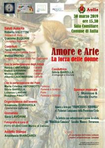 Il manifesto dell'incontro ad Aulla