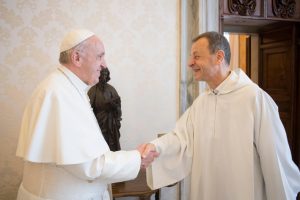 Papa Francesco e Frère Alois, Priore di Taizé, nell’incontro dello scorso anno in Vaticano