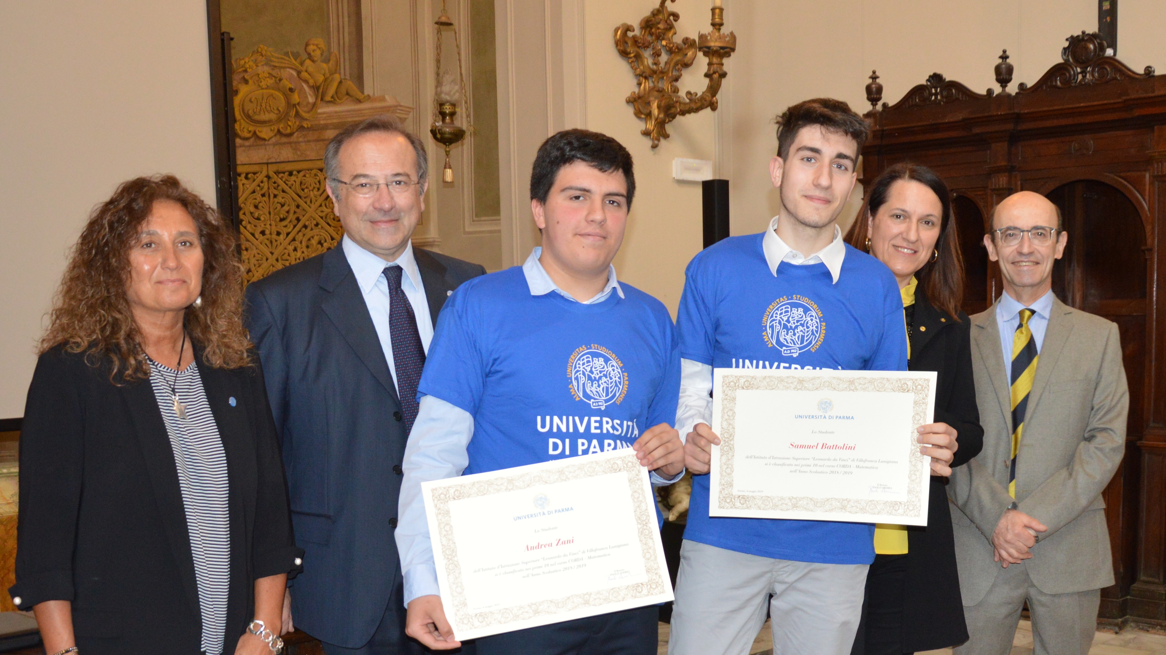Due studenti del Da Vinci premiati a Parma