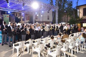 La Musica Cittadina Pontremoli in attesa di dare avvio al concerto serale a Cascina