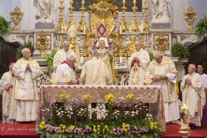 La solenne concelebrazione in San Colombiano a Pontremoli