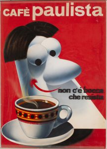 Bozzetto per la pubblicità del Cafè Paulista di Armando Testa