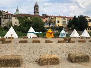 L'accampamento nei pressi del torrente del Verde